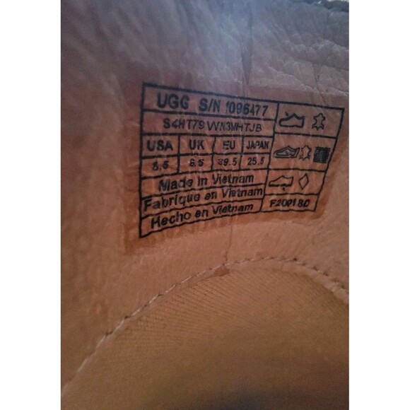 Ugg Soleda Slip On Sneaker Leather Shoes Women's 8.5 Gray Skate Casual Preppy - Picture 8 of 9